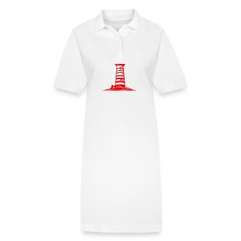 Lighthouse Coast Icon - Stanley/Stella PAIGER Organic Women’s Polo Dress - white - Front