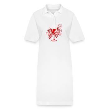 Weinglas Trauben Wein - Stanley/Stella Frauen Bio-Polokleid PAIGER - Weiß - Vorne