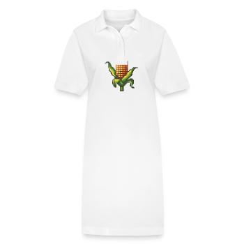 Joueur de pixels de maïs - Robe polo bio PAIGER Stanley/Stella Femme - blanc - Devant