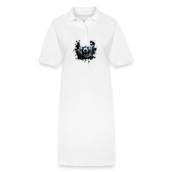 Eisbär Porträt Polar bär - Stanley/Stella Frauen Bio-Polokleid PAIGER - Weiß - Vorne