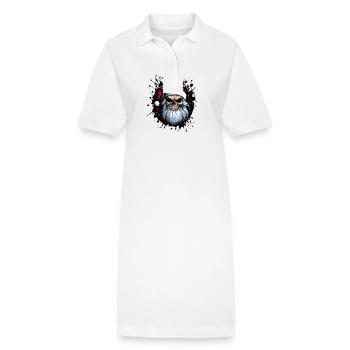 Père Noël Crâne Père Noël Père Noël - Robe polo bio PAIGER Stanley/Stella Femme - blanc - Devant