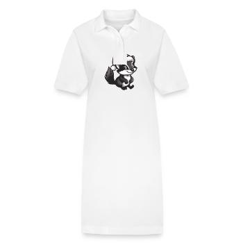 Skunk Christmas - Stanley/Stella PAIGER Organic Women’s Polo Dress - white - Front