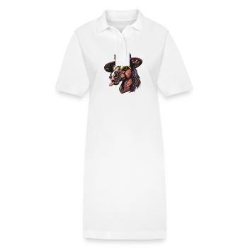 Pferd Lustig Sombrero - Stanley/Stella Frauen Bio-Polokleid PAIGER - Weiß - Vorne