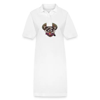 Waschbär Lustig Sombrero - Stanley/Stella Frauen Bio-Polokleid PAIGER - Weiß - Vorne