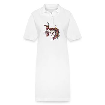Einhorn Lustig Sombrero - Stanley/Stella Frauen Bio-Polokleid PAIGER - Weiß - Vorne