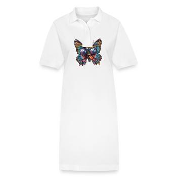 Schmetterling Lustig Sombrero - Stanley/Stella Frauen Bio-Polokleid PAIGER - Weiß - Vorne