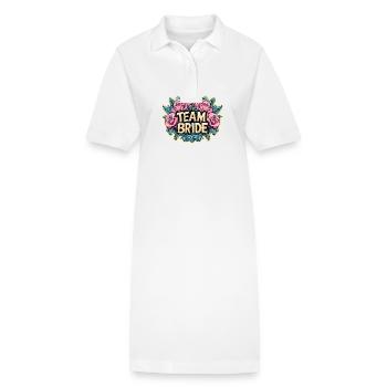 Équipe Mariée Mariage Enterrement de vie de jeune fille - Robe polo bio PAIGER Stanley/Stella Femme - blanc - Devant