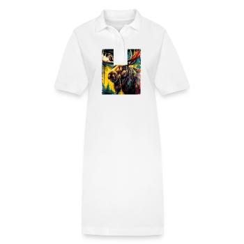 Portrait d’orignal - Robe polo bio PAIGER Stanley/Stella Femme - blanc - Devant