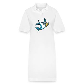 Bière de ski Delfin - Robe polo bio PAIGER Stanley/Stella Femme - blanc - Devant