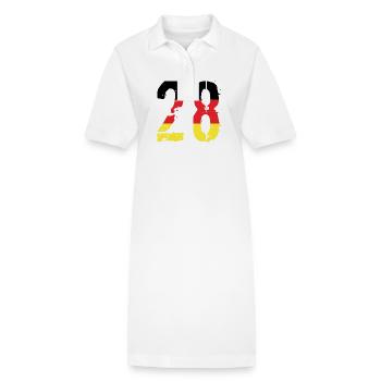Maillot 28 Numéro Allemagne - Robe polo bio PAIGER Stanley/Stella Femme - blanc - Devant