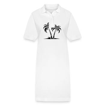 Île Palm - Robe polo bio PAIGER Stanley/Stella Femme - blanc - Devant