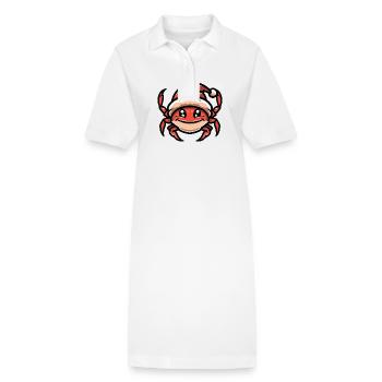 Crabe Crabe Noël - Robe polo bio PAIGER Stanley/Stella Femme - blanc - Devant