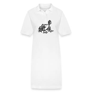 Frosch Tier - Stanley/Stella Frauen Bio-Polokleid PAIGER - Weiß - Vorne