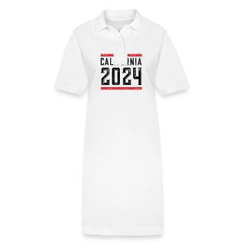 California 2024 - Stanley/Stella PAIGER Organic Women’s Polo Dress - white - Front