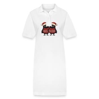 L’équipe de Noël de Raven Crow - Robe polo bio PAIGER Stanley/Stella Femme - blanc - Devant
