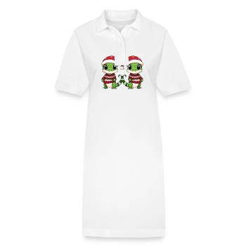 Echse Weihnachten Team - Stanley/Stella Frauen Bio-Polokleid PAIGER - Weiß - Vorne