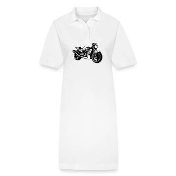 Motard - Robe polo bio PAIGER Stanley/Stella Femme - blanc - Devant