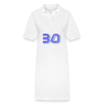 30. 30 YEARS. 30th ANNIVERSARY. 30 YEARS ANNIVERSARY. - Stanley/Stella PAIGER Organic Women’s Polo Dress - white - Front