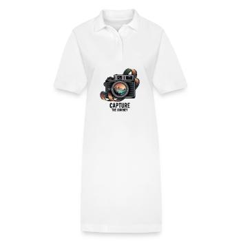 Capture the Journey - Stanley/Stella Frauen Bio-Polokleid PAIGER - Weiß - Vorne