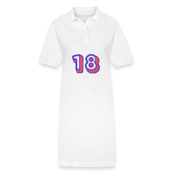 18. 18 ANS. 18e ANNIVERSAIRE. ANNIVERSAIRE 18 ANS. - Robe polo bio PAIGER Stanley/Stella Femme - blanc - Devant