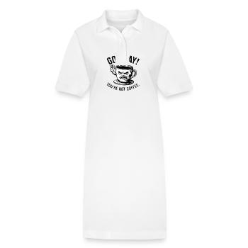 Partez! Vous n’êtes pas du café. - Robe polo bio PAIGER Stanley/Stella Femme - blanc - Devant