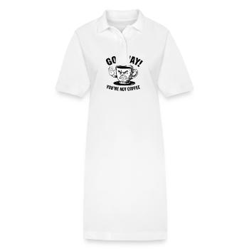 Partez! Vous n’êtes pas du café. - Robe polo bio PAIGER Stanley/Stella Femme - blanc - Devant