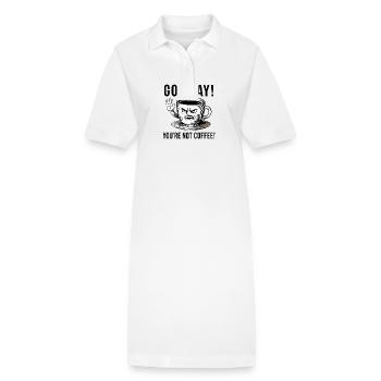 Partez! Vous n’êtes pas du café. - Robe polo bio PAIGER Stanley/Stella Femme - blanc - Devant