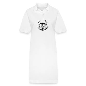 Je ne suis pas têtu, je suis juste très déterminé. - Robe polo bio PAIGER Stanley/Stella Femme - blanc - Devant