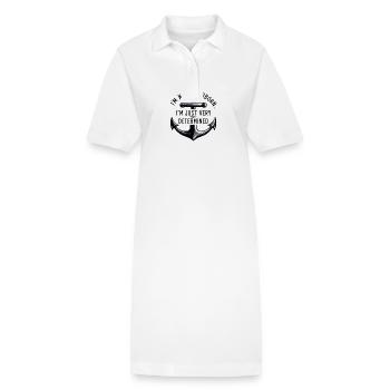 Je ne suis pas têtu, je suis juste très déterminé. - Robe polo bio PAIGER Stanley/Stella Femme - blanc - Devant