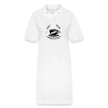 Kaffeepause - unbezahlbar - Stanley/Stella Frauen Bio-Polokleid PAIGER - Weiß - Vorne