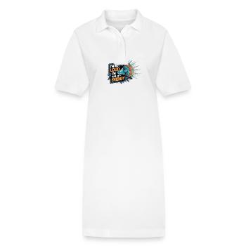 Je ne suis pas bruyant, je suis plein d’énergie. - Robe polo bio PAIGER Stanley/Stella Femme - blanc - Devant