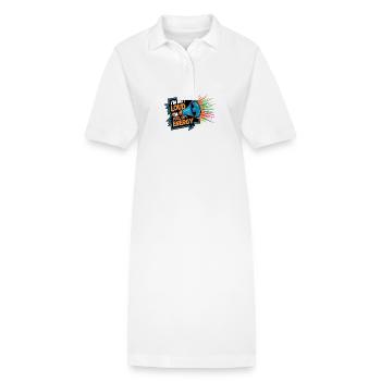 Je ne suis pas bruyant, je suis plein d’énergie. - Robe polo bio PAIGER Stanley/Stella Femme - blanc - Devant