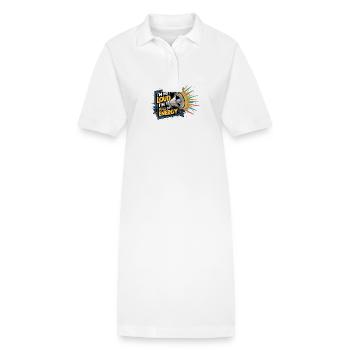 Je ne suis pas bruyant, je suis plein d’énergie. - Robe polo bio PAIGER Stanley/Stella Femme - blanc - Devant