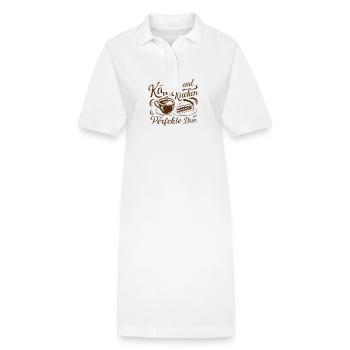 Coffee and cake – the perfect duo. - Stanley/Stella PAIGER Organic Women’s Polo Dress - white - Front