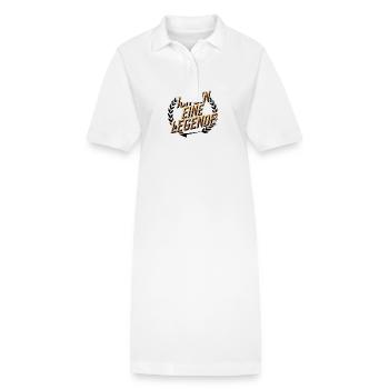 Je suis une légende - Robe polo bio PAIGER Stanley/Stella Femme - blanc - Devant
