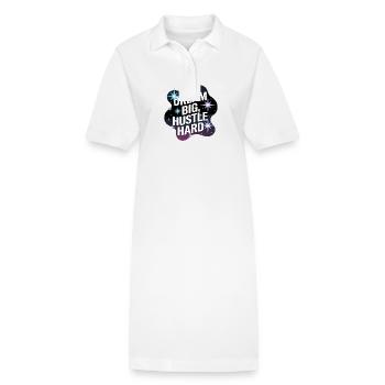 Dream Big, Hustle Hard – Nachthimmel - Stanley/Stella Frauen Bio-Polokleid PAIGER - Weiß - Vorne