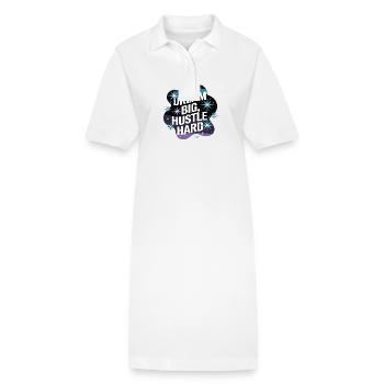 Rêver grand, se démener – Ciel nocturne - Robe polo bio PAIGER Stanley/Stella Femme - blanc - Devant