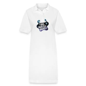 Rêver grand, se démener – Ciel nocturne - Robe polo bio PAIGER Stanley/Stella Femme - blanc - Devant