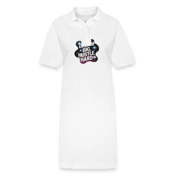 Rêver grand, se démener – Ciel nocturne - Robe polo bio PAIGER Stanley/Stella Femme - blanc - Devant