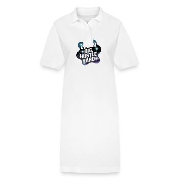 Rêver grand, se démener – Ciel nocturne - Robe polo bio PAIGER Stanley/Stella Femme - blanc - Devant