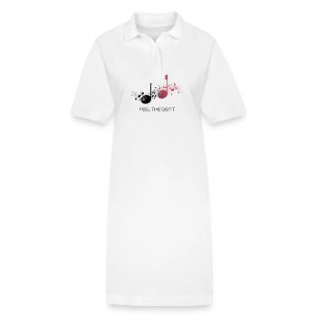Feel the Beat – Abstrakter Notenschlüssel - Stanley/Stella Frauen Bio-Polokleid PAIGER - Weiß - Vorne