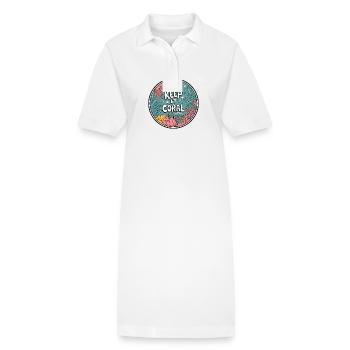 Keep It Coral – Sauver les récifs coralliens, conservation marine - Robe polo bio PAIGER Stanley/Stella Femme - blanc - Devant