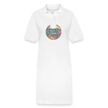 Keep It Coral – Sauver les récifs coralliens, conservation marine - Robe polo bio PAIGER Stanley/Stella Femme - blanc - Devant