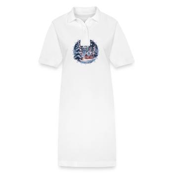 Winter Magic is in the Air – Winter Landscape - Stanley/Stella PAIGER Organic Women’s Polo Dress - white - Front