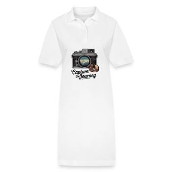Capture the Journey - Stanley/Stella Frauen Bio-Polokleid PAIGER - Weiß - Vorne