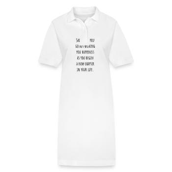 Cadeau d’adieu pour les collègues, cadeaux d’adieu - Robe polo bio PAIGER Stanley/Stella Femme - blanc - Devant
