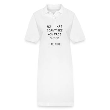 Employee walking for women, employee walking - Stanley/Stella PAIGER Organic Women’s Polo Dress - white - Front