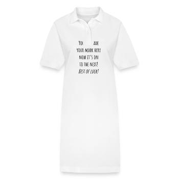 Employee walking for women, employee walking - Stanley/Stella PAIGER Organic Women’s Polo Dress - white - Front