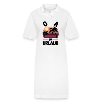 Vacancier Grand-mère Mamie - Robe polo bio PAIGER Stanley/Stella Femme - blanc - Devant