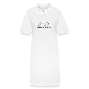 Wo Abenteuer beginnen - Stanley/Stella Frauen Bio-Polokleid PAIGER - Weiß - Vorne